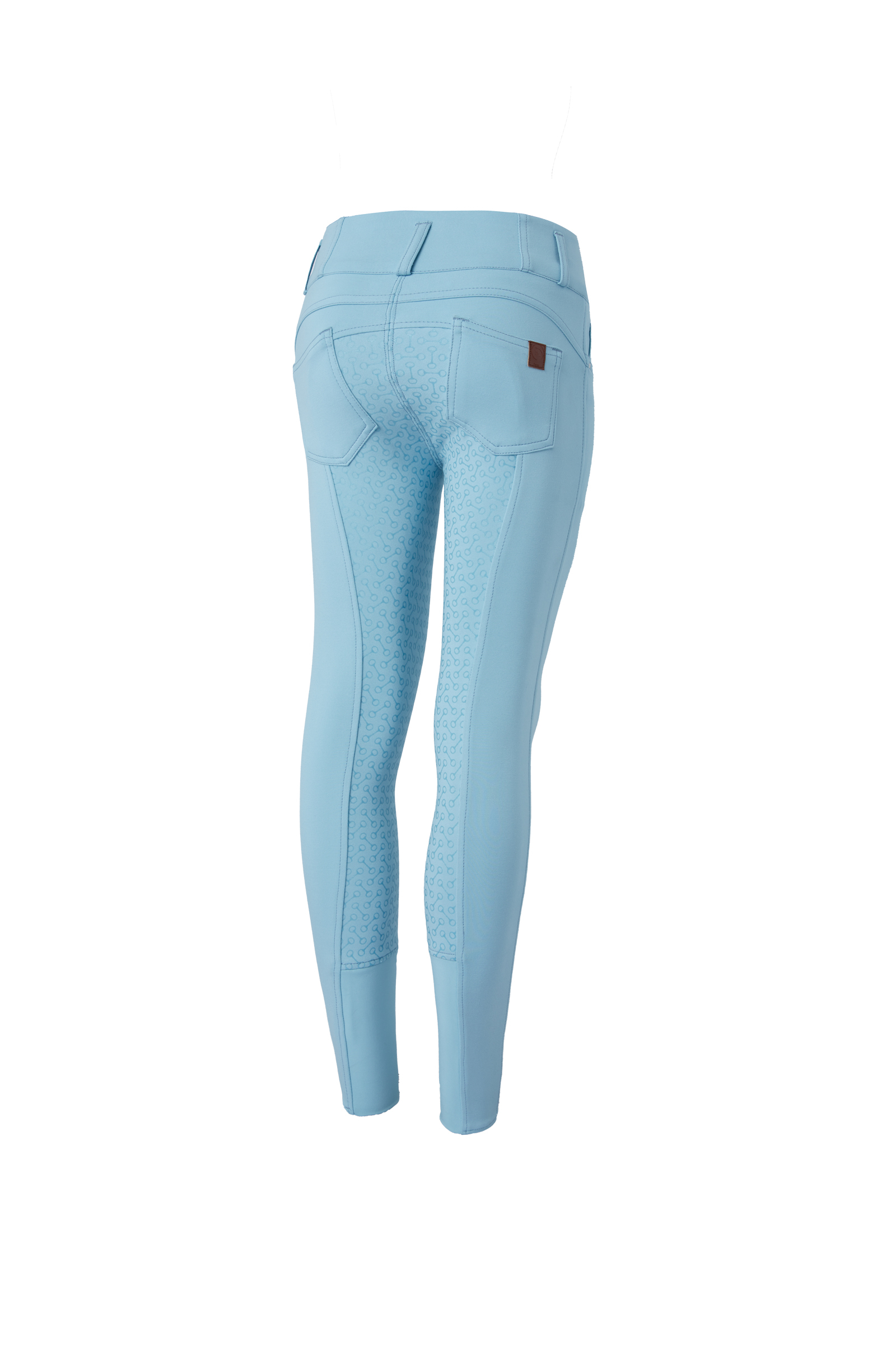 Horze Women's Denim Breeches with High Waist and Silicone Full Seat