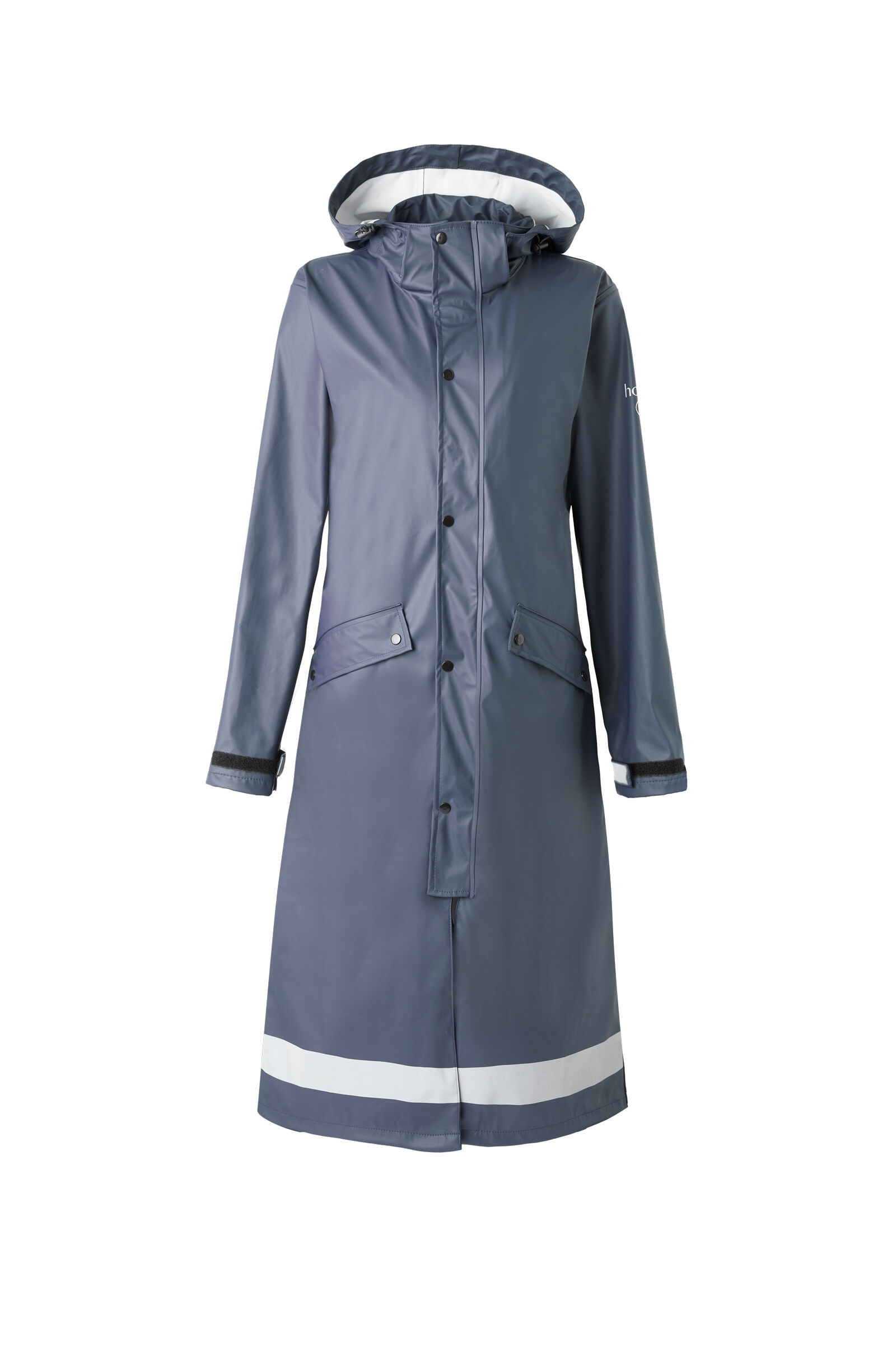 Women's long raincoat with clearance hood