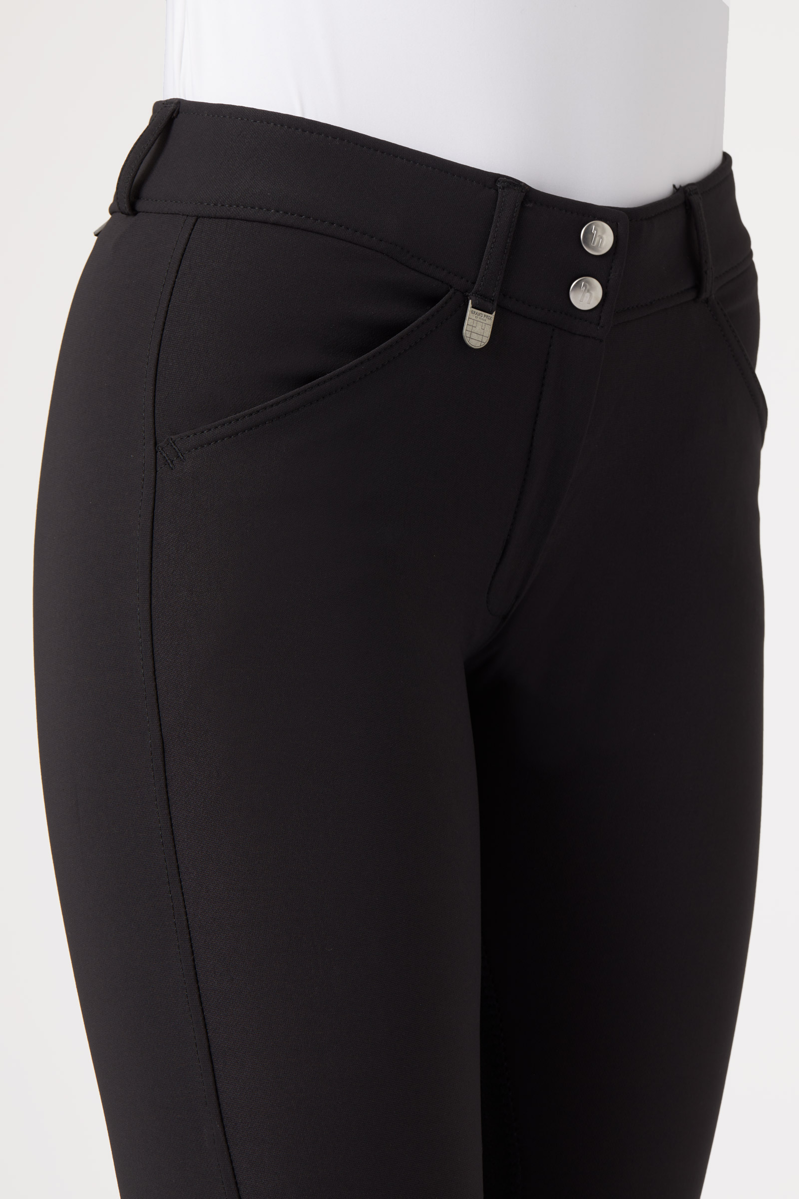 The Grand Prix Full Seat Black Riding Tights