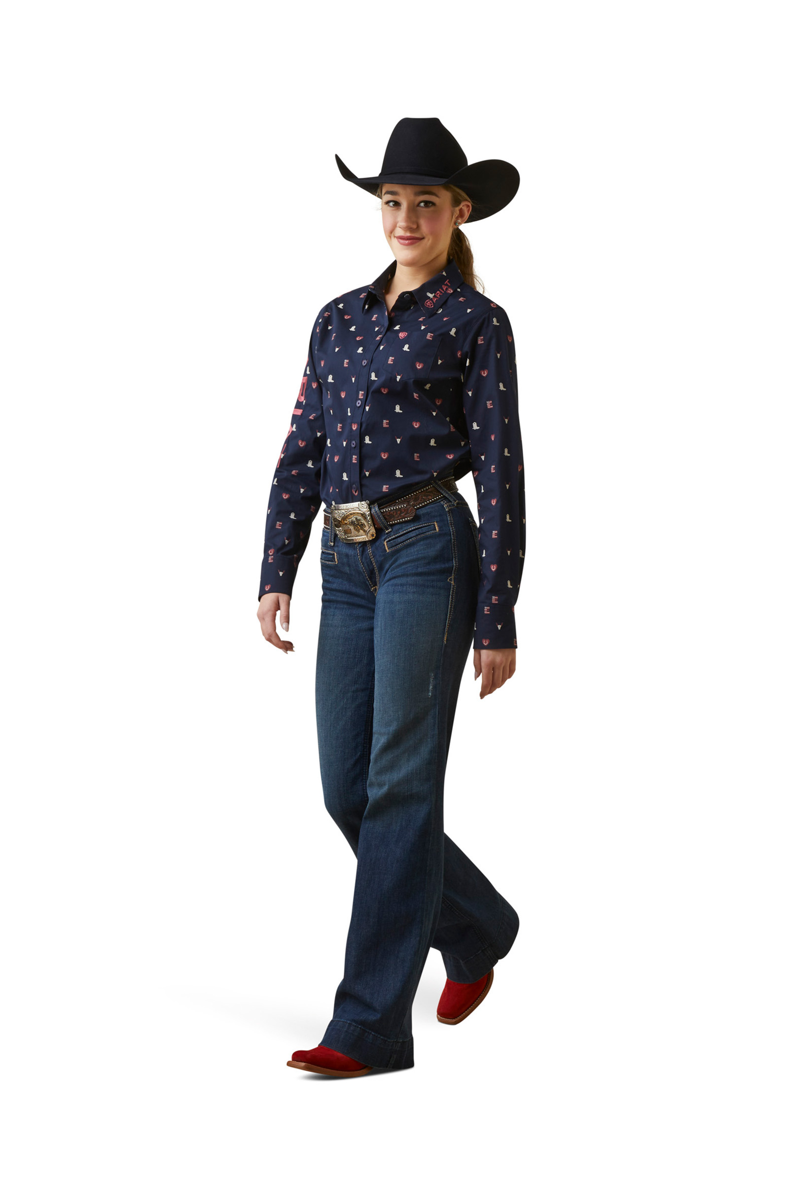 Women's Ariat Kirby Maroon Long Sleeve Button Down Shirt – Hilltop Western  Clothing