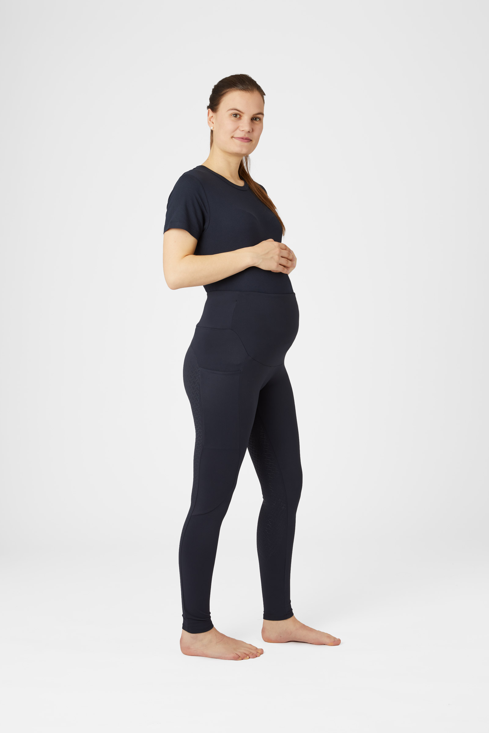 Horze Ginny Maternity Silicone Full Seat Riding Tights with Phone Pockets